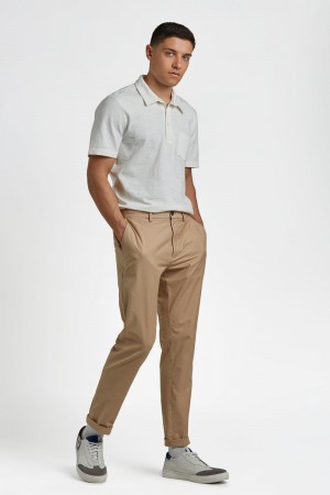 Calças Ben Sherman Everyday Slim Fit Chino Marrom | 97JYFAMIQ