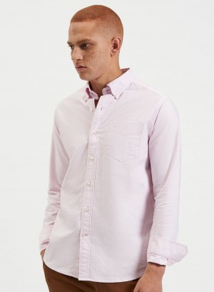 Camisas Ben Sherman Brighton Oxford Organic Rosa | 65YDTZAIE