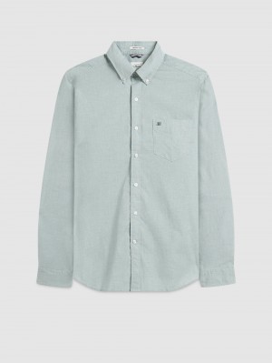 Camisas Ben Sherman Brighton Oxford Organic Green Verdes | 14XOQSYHN