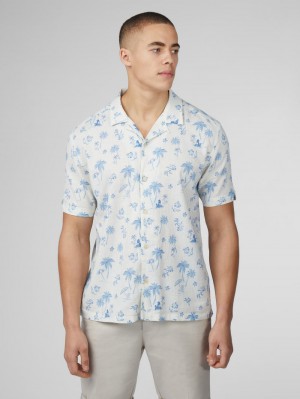 Camisas Ben Sherman Signature Resort Branco | 58HYEZVKQ