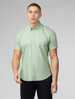 Camisas Ben Sherman Signature Short Sleeve Oxford Verdes | 30NTPHIVO