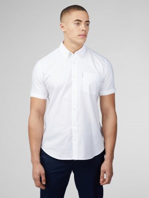 Camisas Ben Sherman Signature Short Sleeve Oxford Branco | 31QIOSAJN