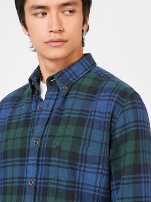 Camisas Ben Sherman Signature Tartan Check Verdes | 14EQCIRWG