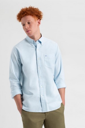 Camisas Ben Sherman St. Ives Resort Oxford Azuis | 53SVYHGBP