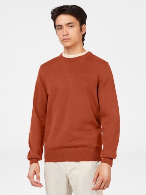 Knitwear Ben Sherman Signature Crewneck Laranja | 63EUZYFXV