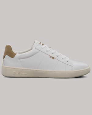 Sapatilhas Ben Sherman Hampton Branco Marrom | 51SQVXOHE