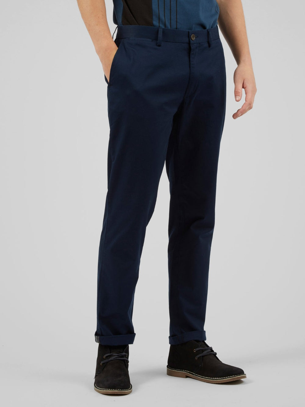 Calças Ben Sherman Signature Slim Stretch Chino Azul Marinho | 67BXJOTUV