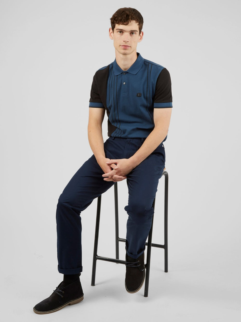 Calças Ben Sherman Signature Slim Stretch Chino Azul Marinho | 67BXJOTUV