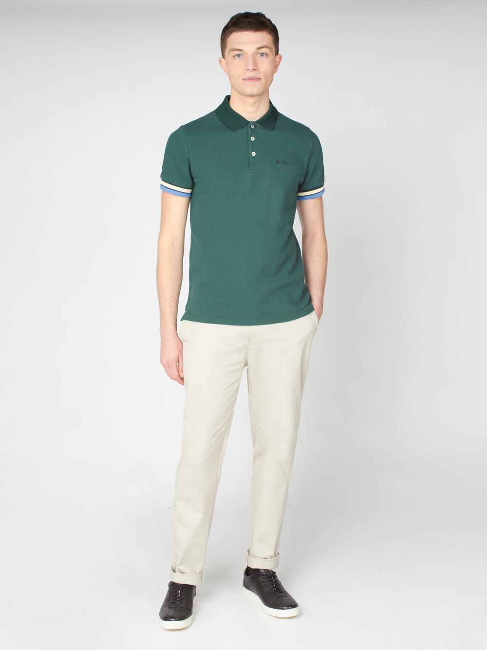 Calças Ben Sherman Signature Slim Stretch Chino Branco | 14IKURSMB