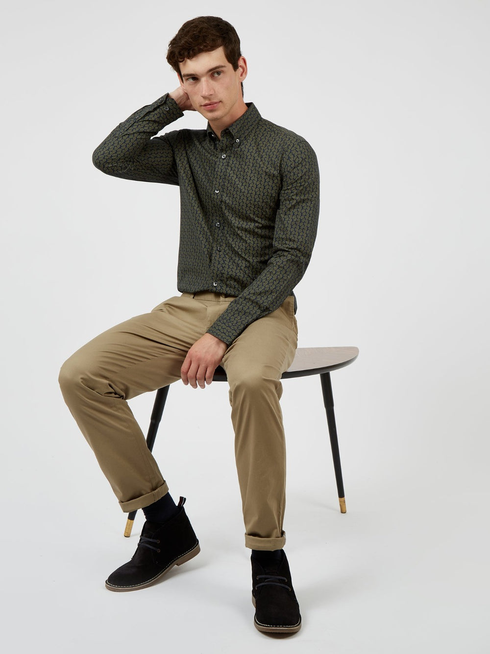 Calças Ben Sherman Signature Slim Stretch Chino Cinzentas | 93CIGOADN