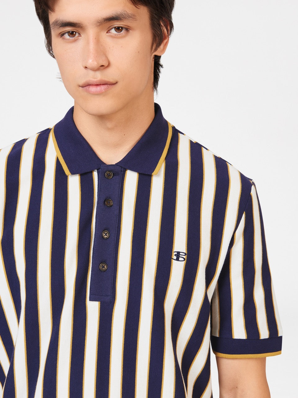 Camisa Polo Ben Sherman B by Ben Sherman Vertical Stripe Roxo | 21LQMTPYI