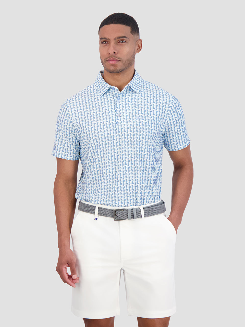 Camisa Polo Ben Sherman Bauhaus Geo Tech Jersey Sports Fit Azuis | 35SWJEOUL