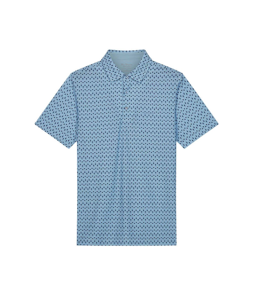 Camisa Polo Ben Sherman Chequerboard Geo Azuis | 62TJZQMKD