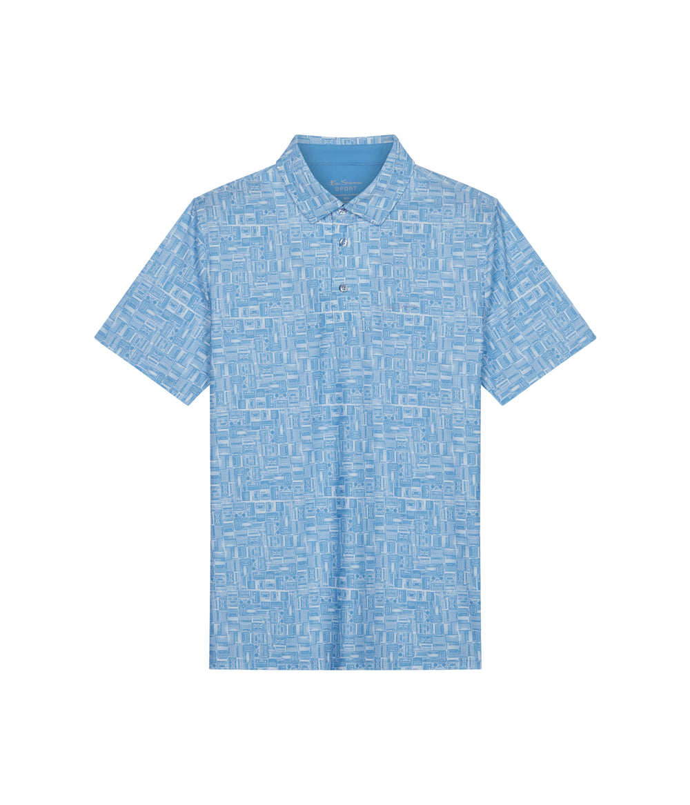 Camisa Polo Ben Sherman Radio Stack Tech Jersey Sports Fit Azuis | 53MIPSHAR