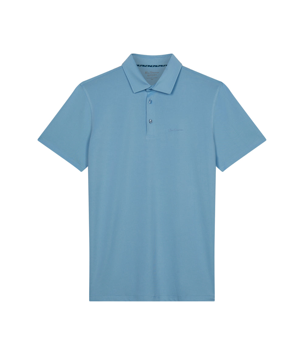 Camisa Polo Ben Sherman Solid Air Pique Sports Fit Azuis | 15YDWQRHA