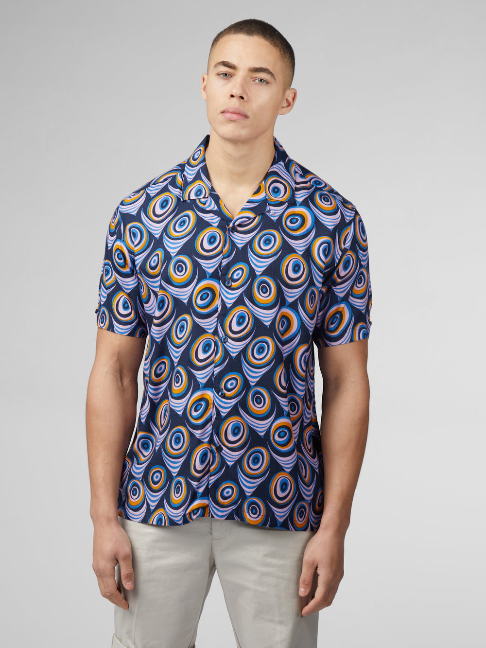 Camisas Ben Sherman B by Ben Sherman Psychedelic Print Roxo | 20LNHOUMF