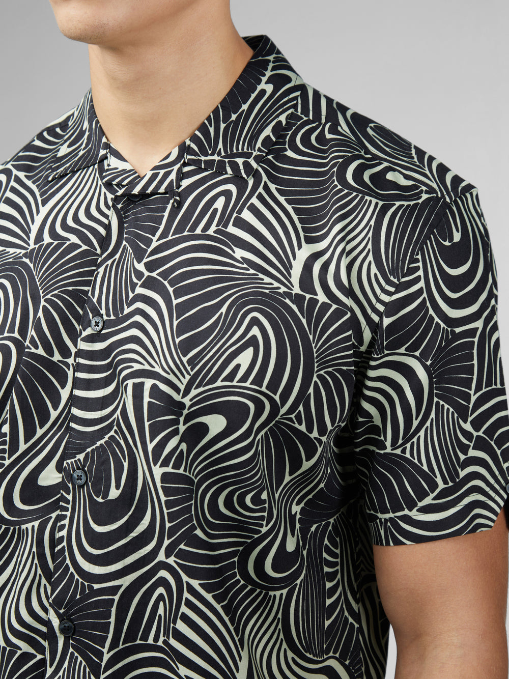 Camisas Ben Sherman B by Ben Sherman Psychedelic Swirl Print Menta | 23XDIRBEW