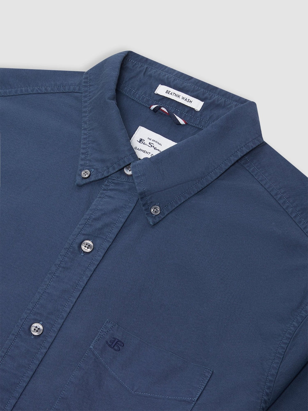 Camisas Ben Sherman Beatnik Oxford Garment Dye Azul Anil | 97WNGTLXS