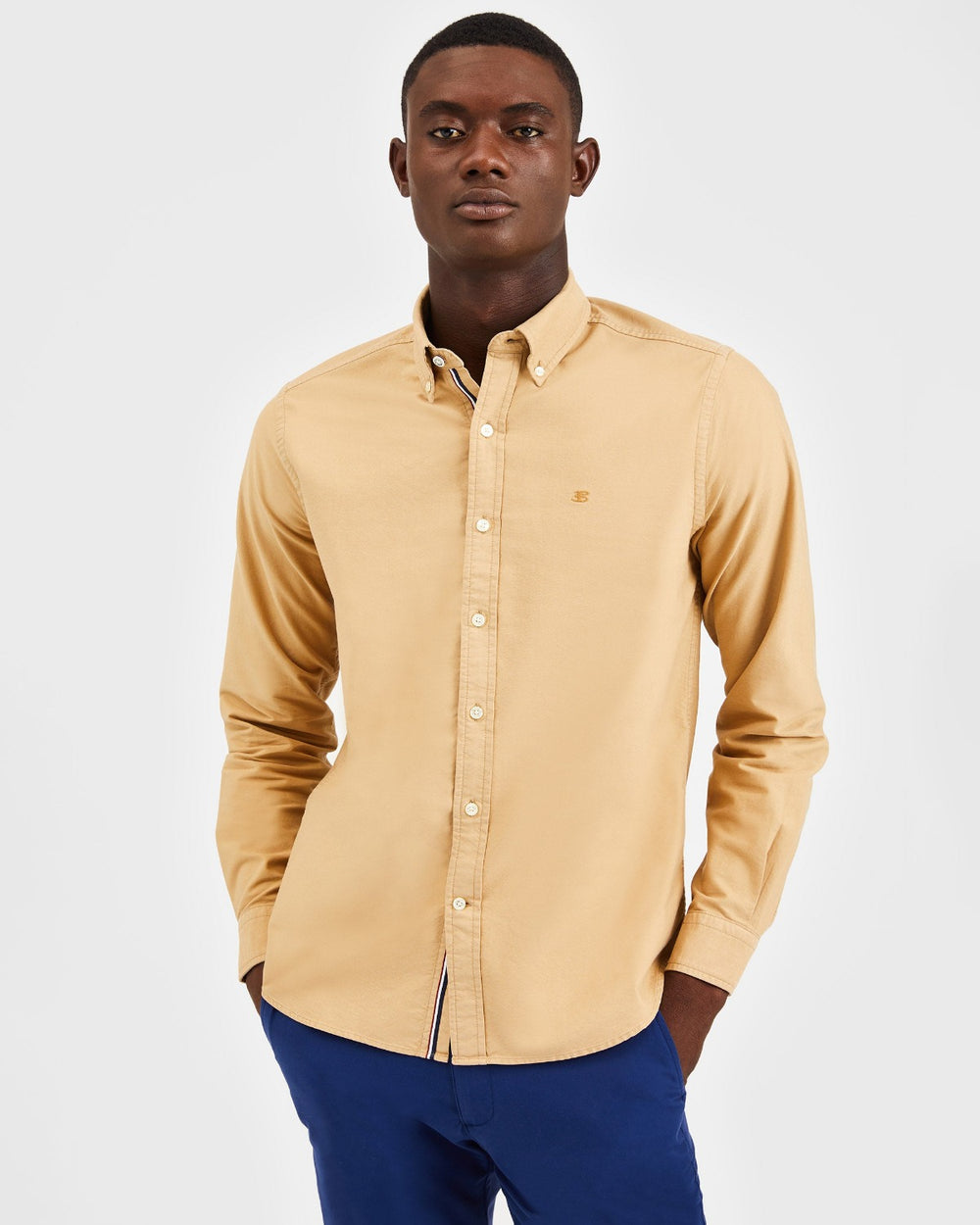 Camisas Ben Sherman Beatnik Oxford Garment Dye Caqui | 31FIAVTJH