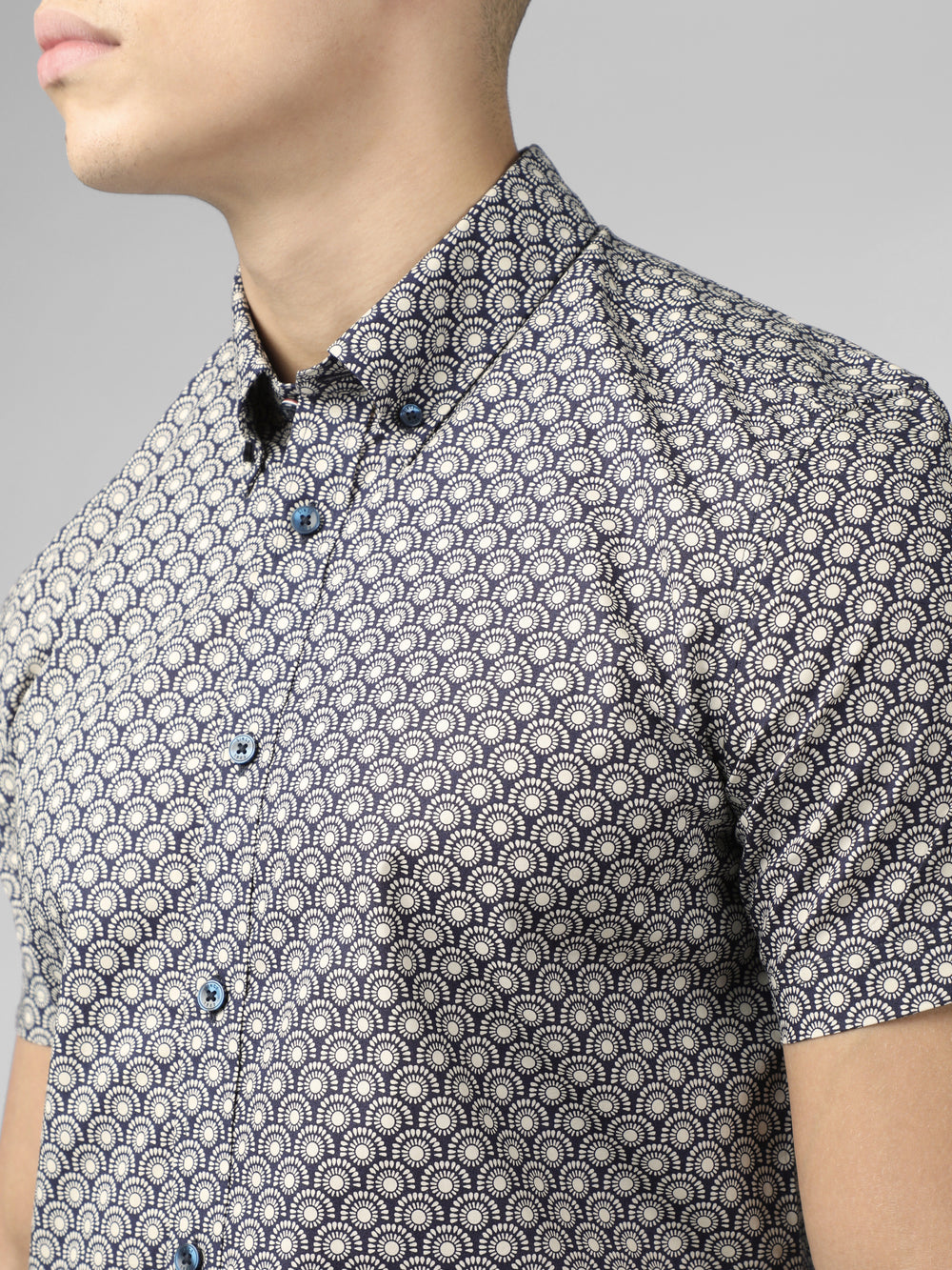 Camisas Ben Sherman Block Geo Cinzentas | 58YIFGBAU