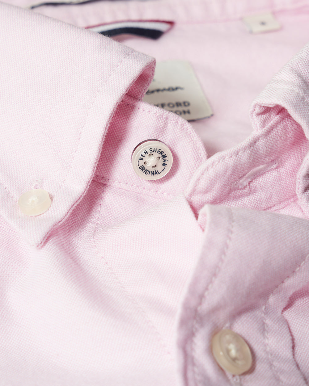 Camisas Ben Sherman Brighton Oxford Organic Rosa | 65YDTZAIE