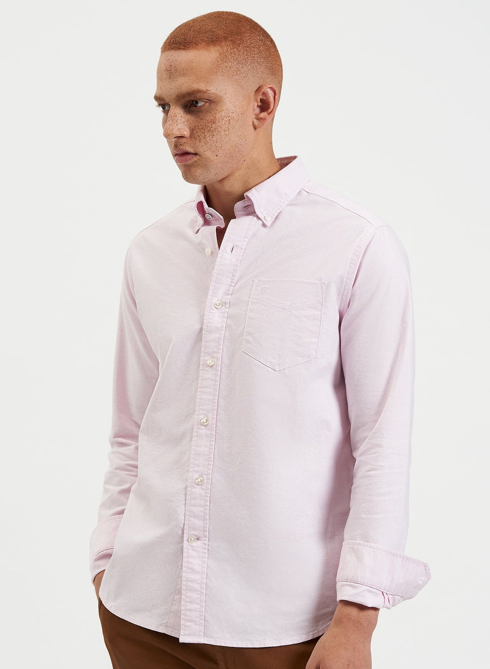 Camisas Ben Sherman Brighton Oxford Organic Rosa | 65YDTZAIE