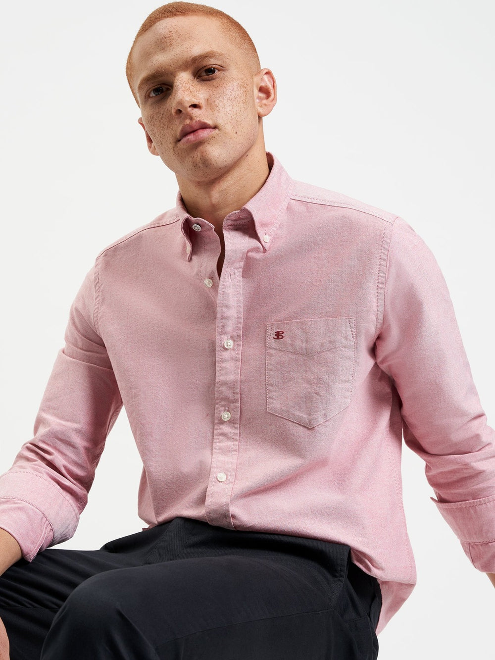 Camisas Ben Sherman Brighton Oxford Organic Luz Vermelhas | 38UZGVPXC