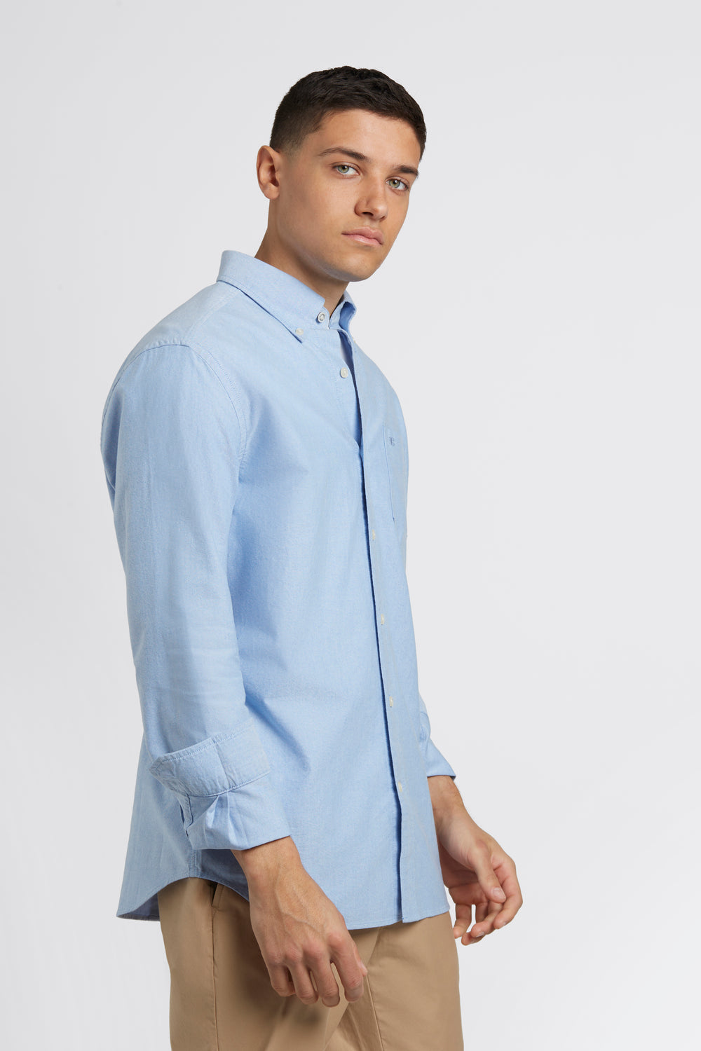 Camisas Ben Sherman Brighton Oxford Organic Azuis | 21OFVTPES