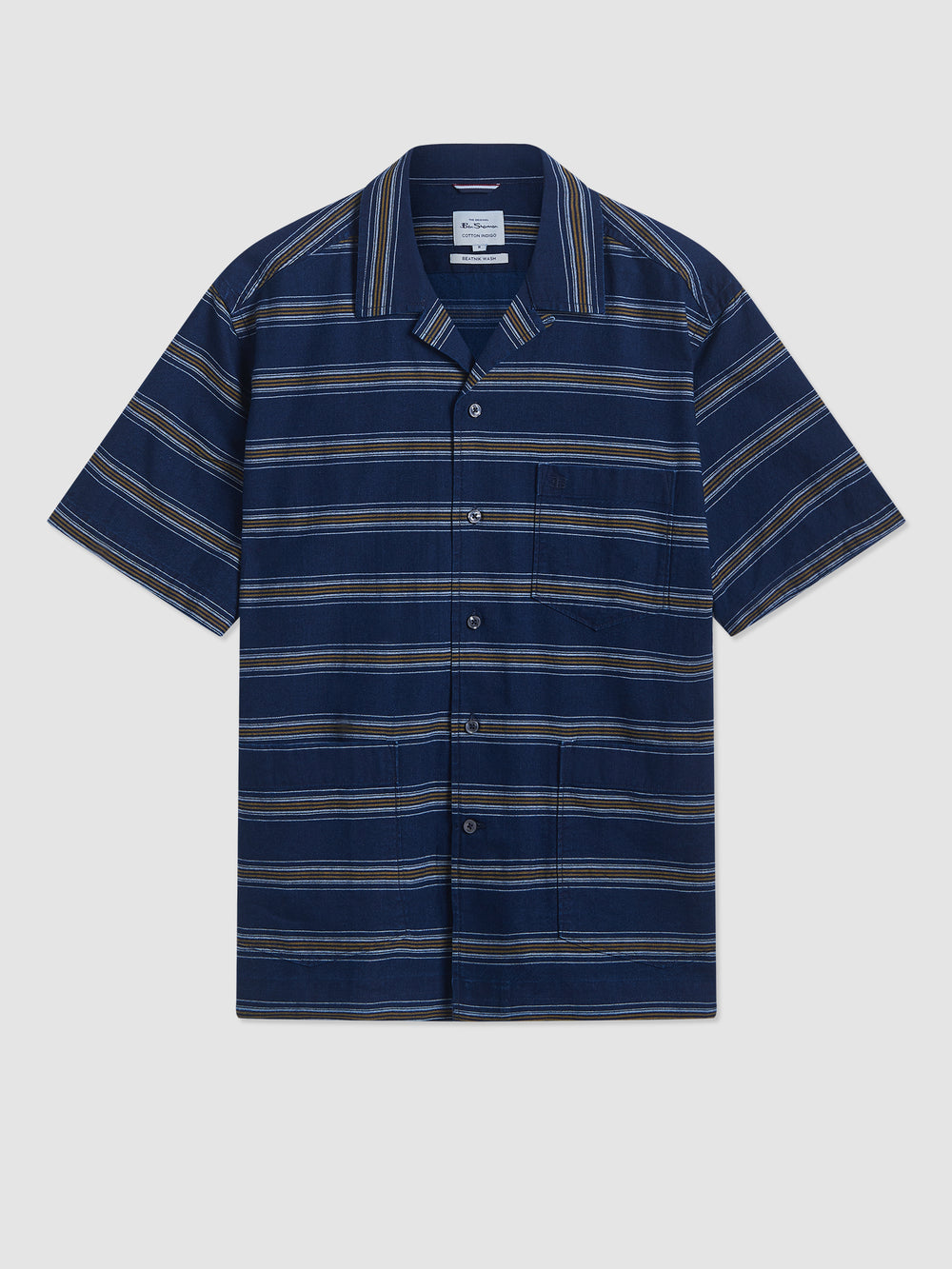 Camisas Ben Sherman Dalston Blues Lightweight Stripe Azul Anil | 54OEDTHBZ