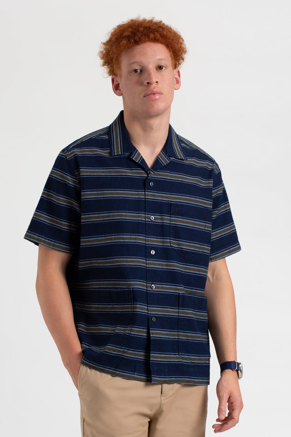 Camisas Ben Sherman Dalston Blues Lightweight Stripe Azul Anil | 54OEDTHBZ