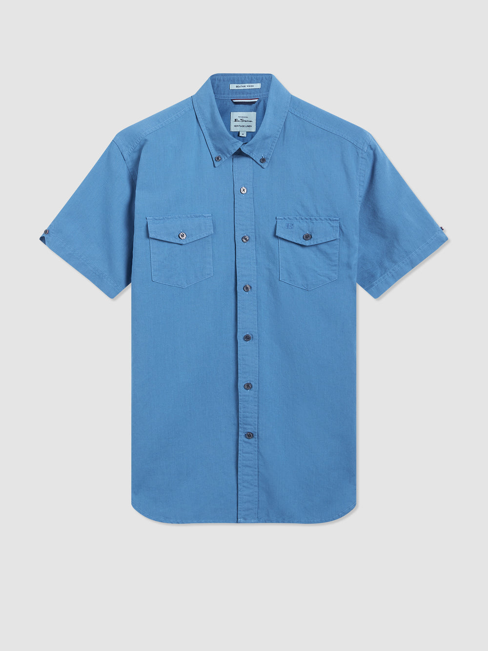 Camisas Ben Sherman Garment Dye Linen Azuis | 34PORXTWN