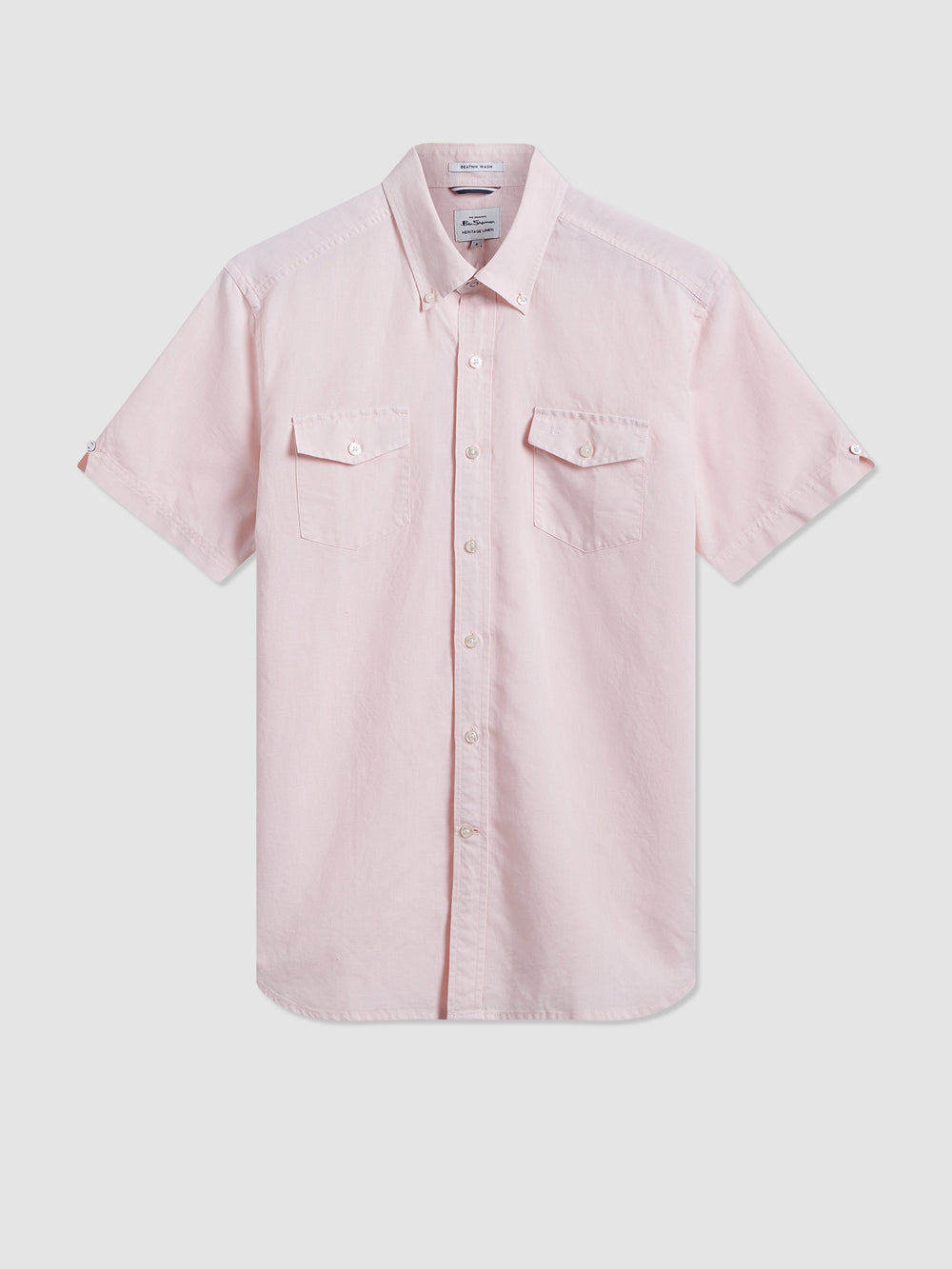 Camisas Ben Sherman Garment Dye Linen Luz Rosa | 23KDTVALM