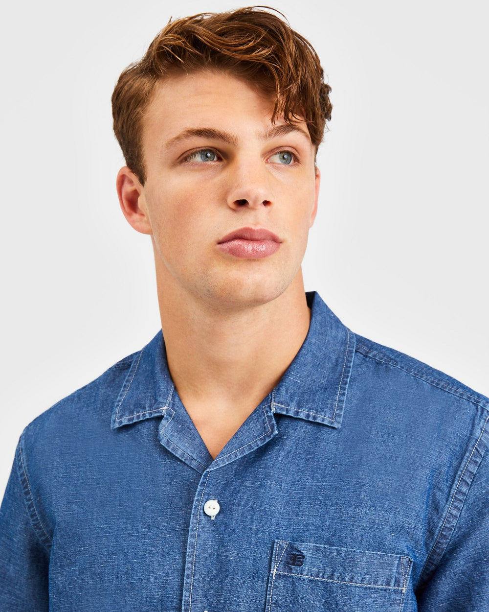 Camisas Ben Sherman Hastings Garment Dye Chambray Azul Anil | 05WIERKTN