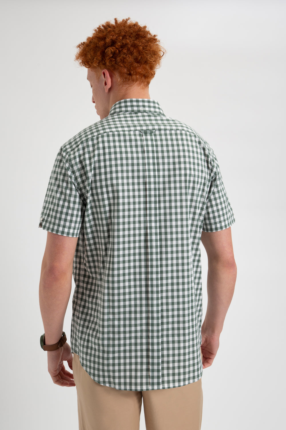 Camisas Ben Sherman House Poplin Gingham Verde Oliva | 87AQZUGVO