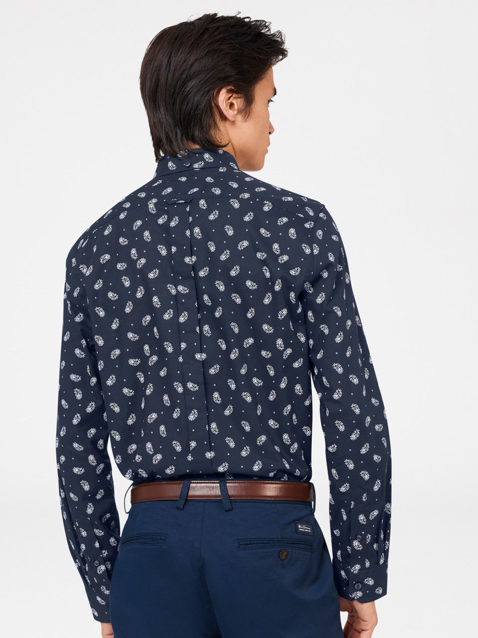 Camisas Ben Sherman Micro Paisley Azul Marinho | 42TJBERLC