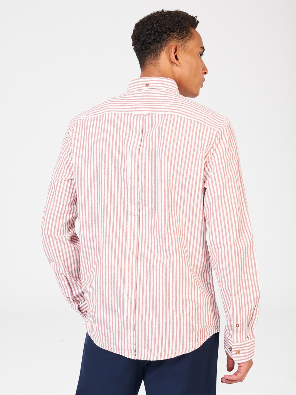 Camisas Ben Sherman Recycled Cotton Oxford Stripe Laranja | 34YHIORWC