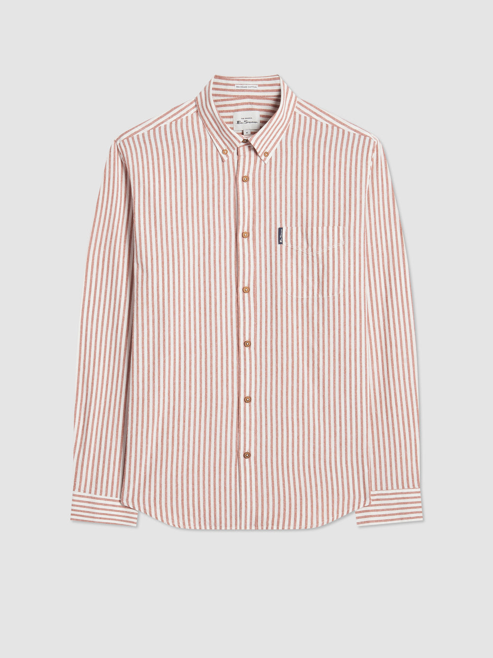 Camisas Ben Sherman Recycled Cotton Oxford Stripe Laranja | 34YHIORWC