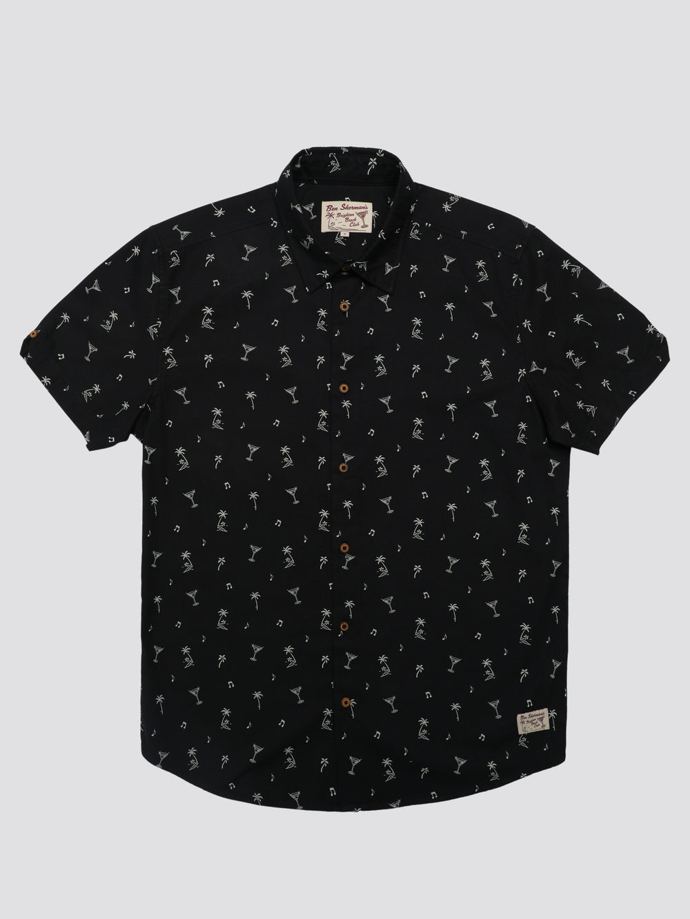 Camisas Ben Sherman Scattered Pretas | 02TRCPSJI