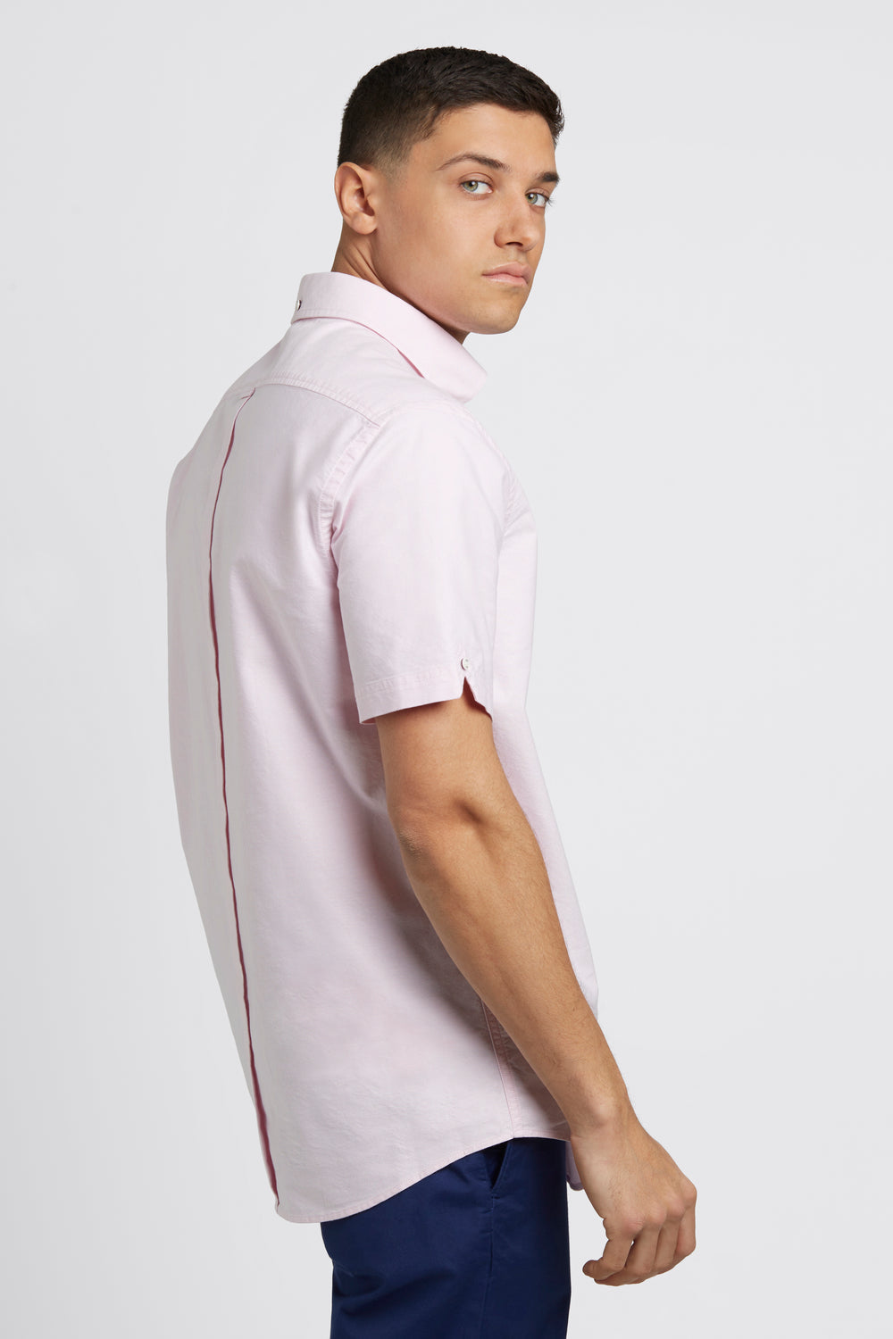 Camisas Ben Sherman Short Sleeve Brighton Oxford Organic Rosa | 17XKWTGPS