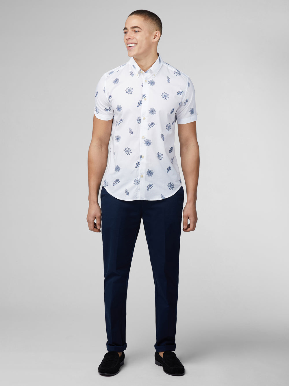 Camisas Ben Sherman Signature Floral Branco | 34TEDMWCB