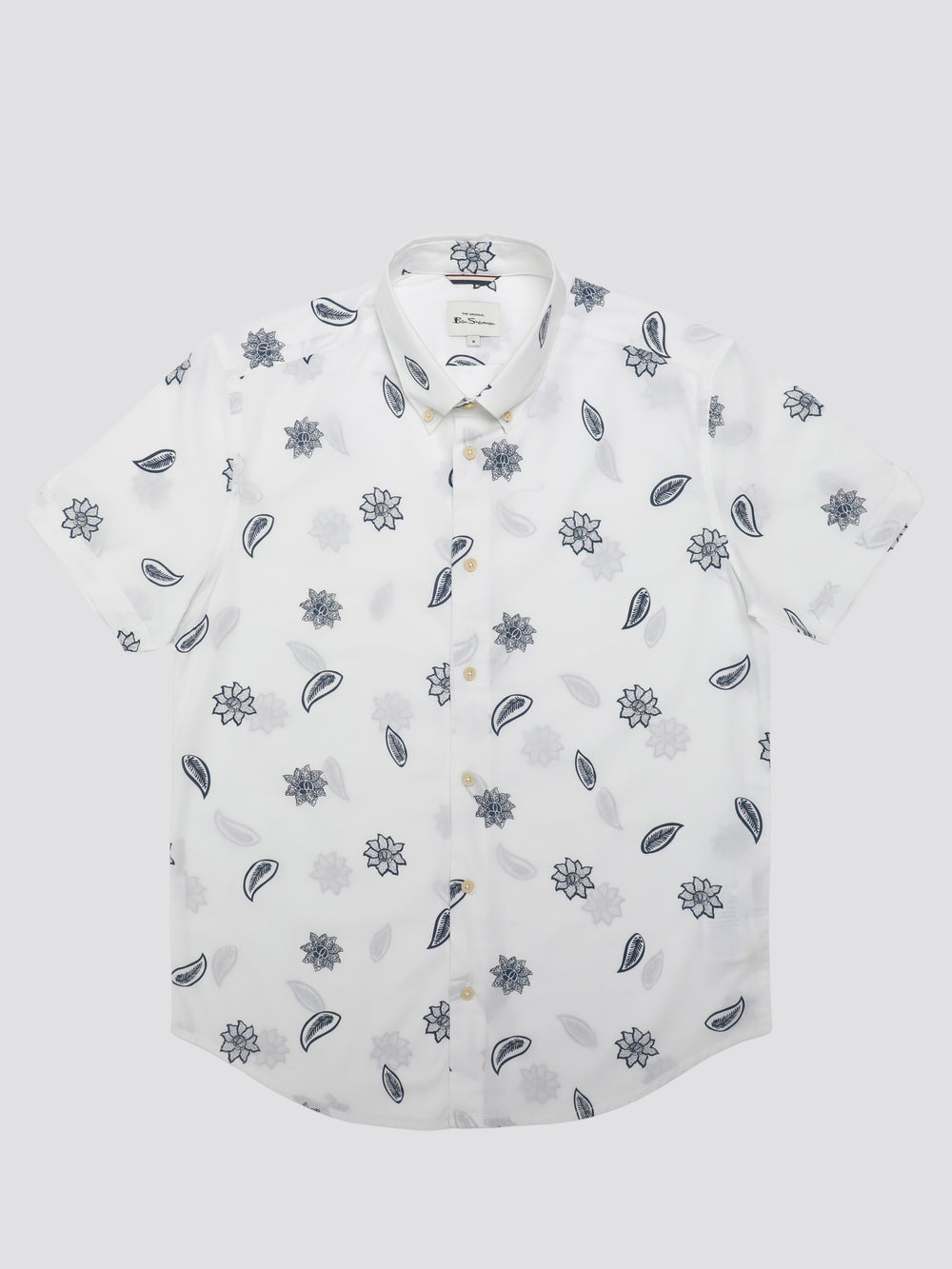 Camisas Ben Sherman Signature Floral Branco | 34TEDMWCB