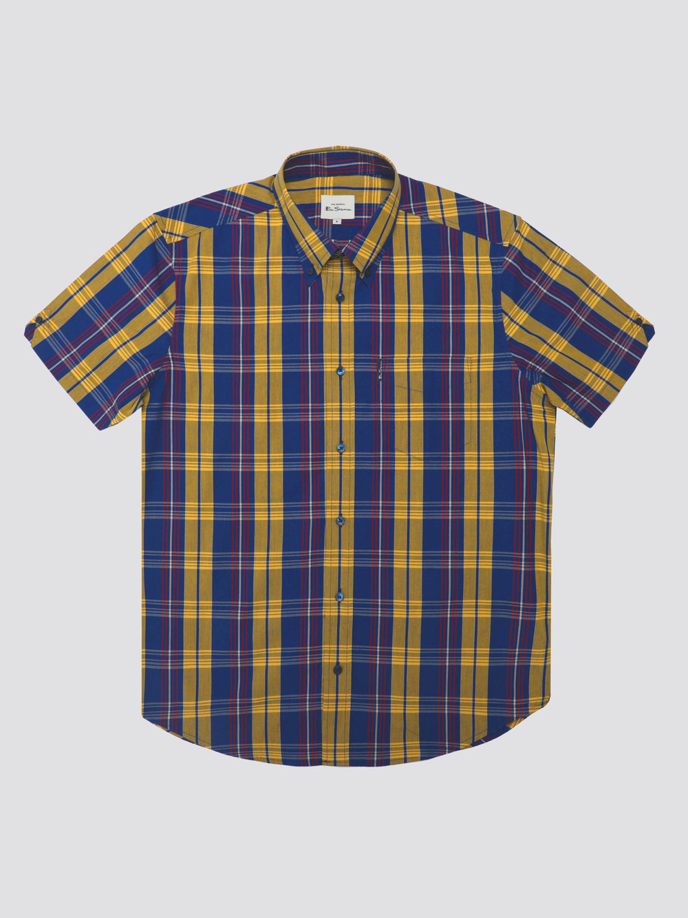 Camisas Ben Sherman Signature Irregular Check Azuis | 92USTQWFI