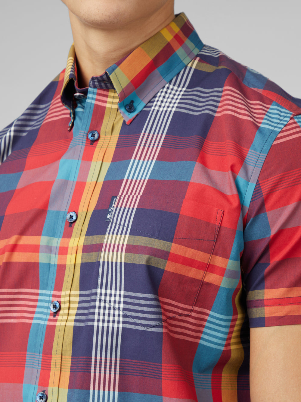 Camisas Ben Sherman Signature Large Madras Check Vermelhas | 12ZMNDWST