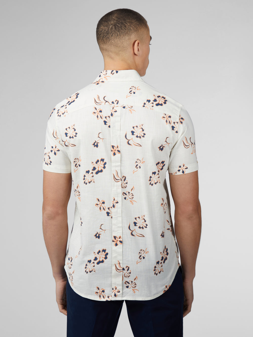 Camisas Ben Sherman Signature Linear Floral Branco | 25PGVCIKR