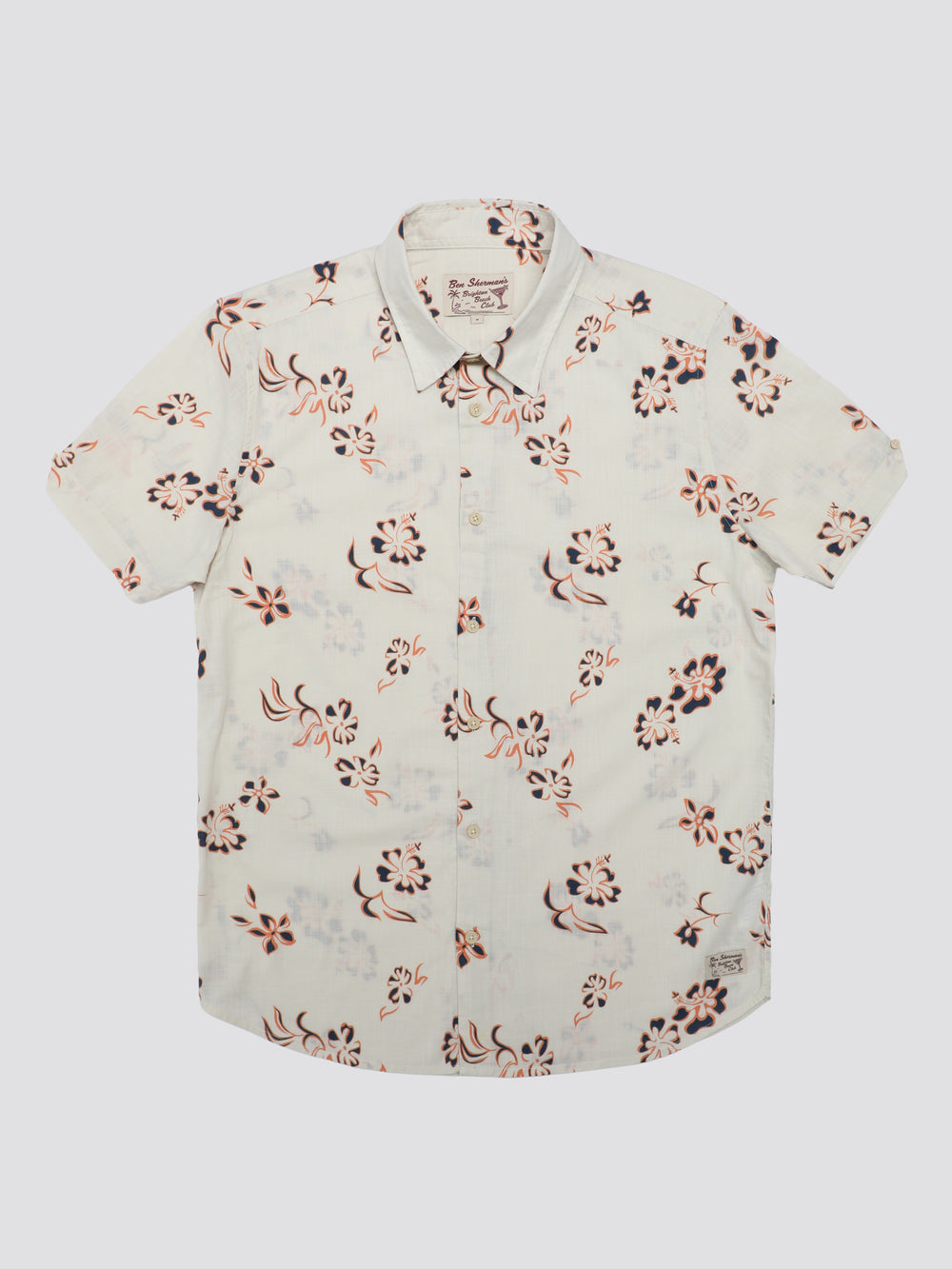 Camisas Ben Sherman Signature Linear Floral Branco | 25PGVCIKR