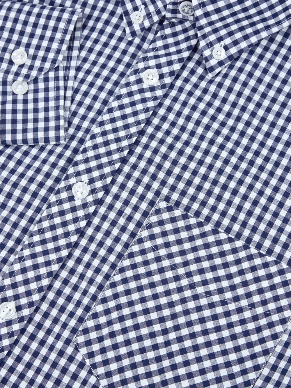 Camisas Ben Sherman Signature Long-Sleeve Gingham Azuis Escuro | 96XODPQLK