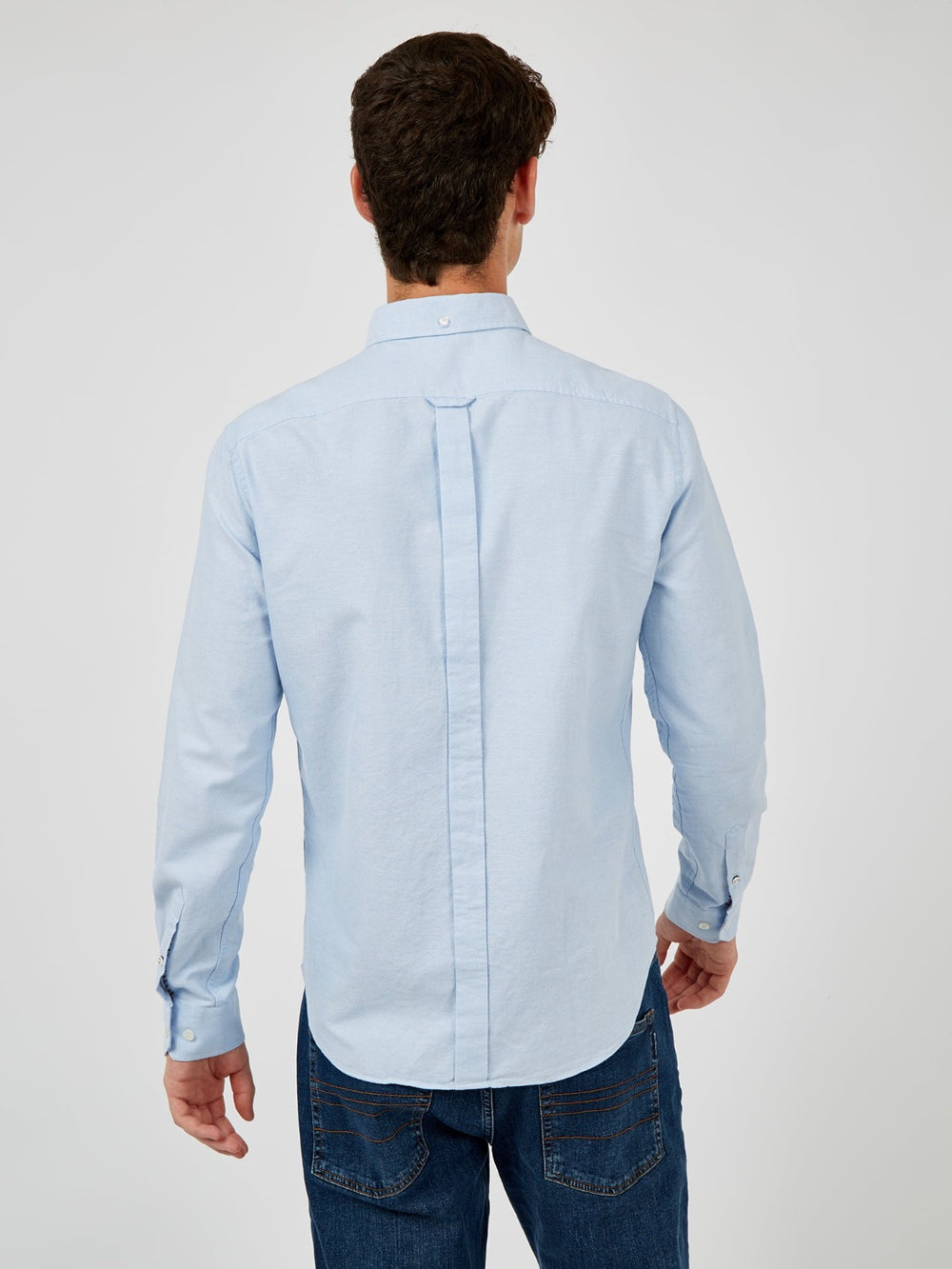 Camisas Ben Sherman Signature Organic Long-Sleeve Oxford Azuis | 08FRUBQSN