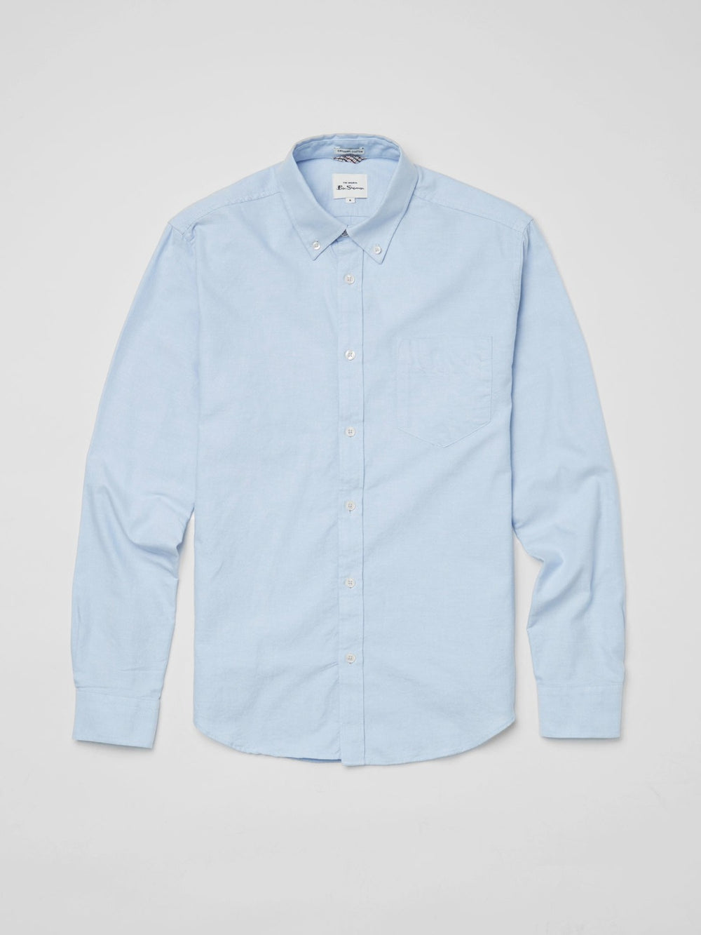 Camisas Ben Sherman Signature Organic Long-Sleeve Oxford Azuis | 08FRUBQSN