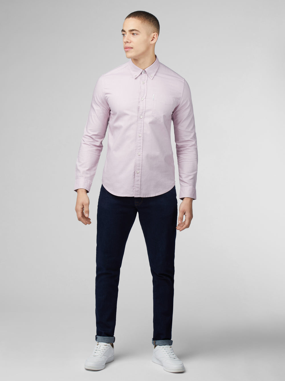 Camisas Ben Sherman Signature Oxford Long Sleeve Roxo | 54HEDOVWG