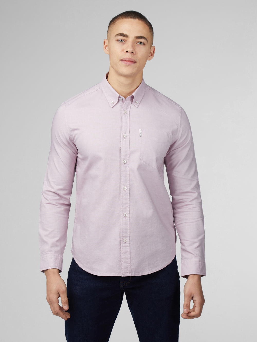 Camisas Ben Sherman Signature Oxford Long Sleeve Roxo | 54HEDOVWG